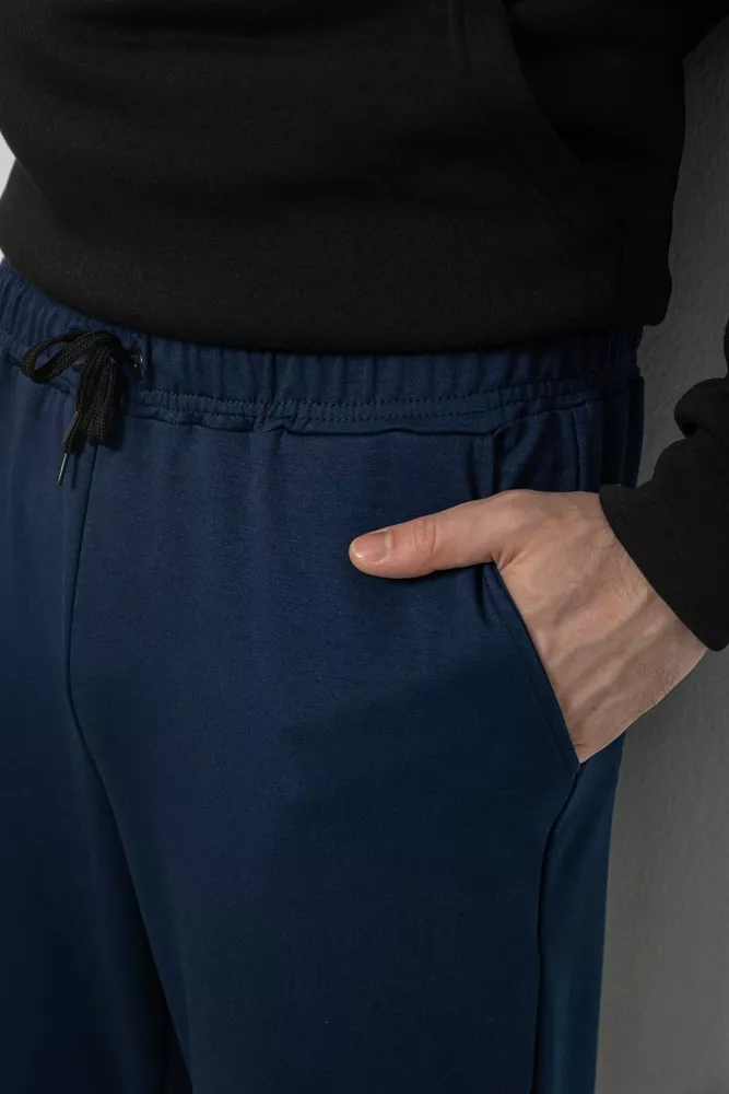 Купити Спортивні штани чоловічі двонитка, колір темно-синій, 241R8003 - Фото №5