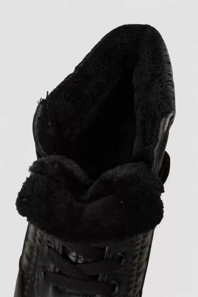 Купити Кросівки жіночі зимові на хутрі, колір чорний, 248RK03 - Фото №6
