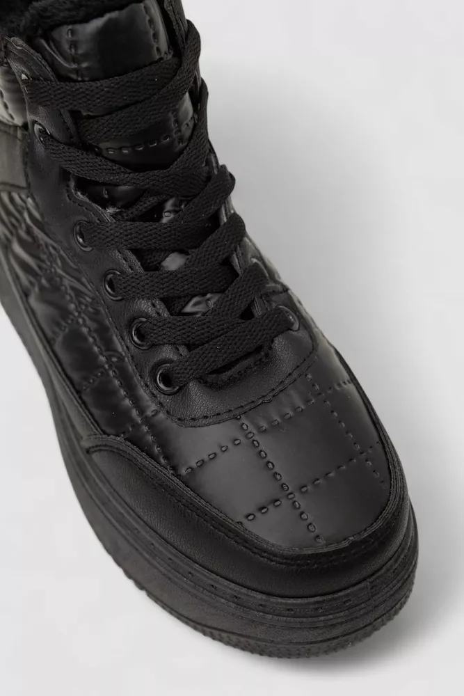 Купити Кросівки жіночі зимові на хутрі, колір чорний, 248RK03 - Фото №2