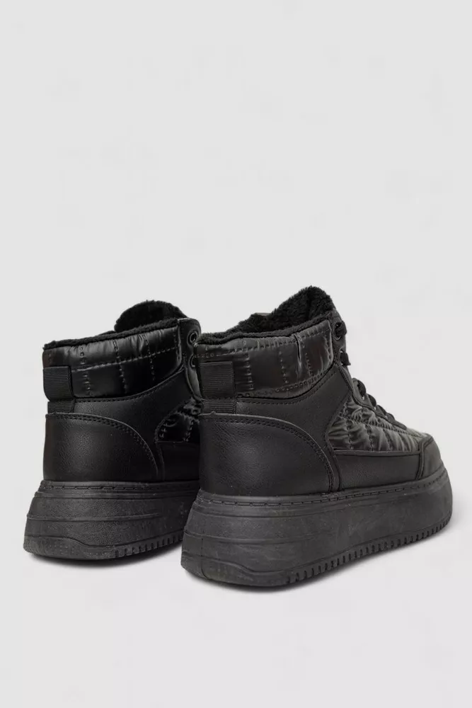Купити Кросівки жіночі зимові на хутрі, колір чорний, 248RK03 - Фото №4