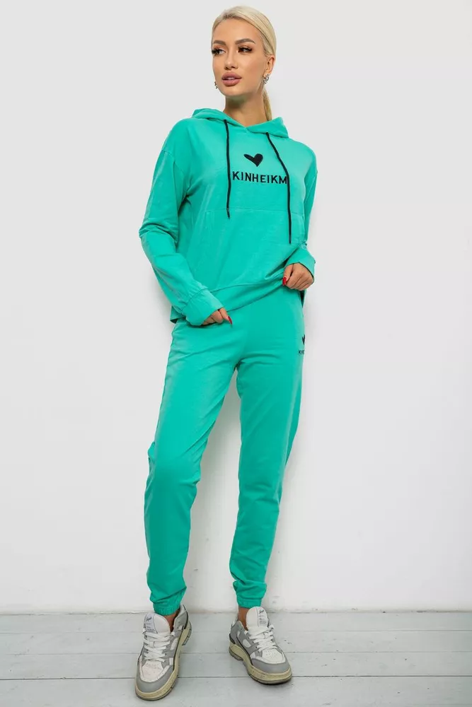 Купити Спортивний костюм жіночий двонитка  -уцінка, колір м'ятний, 214R1419-007-U-40 - Фото №1