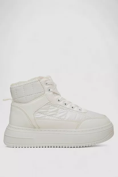 Кросівки жіночі зимові на хутрі, колір білий, 248RK03