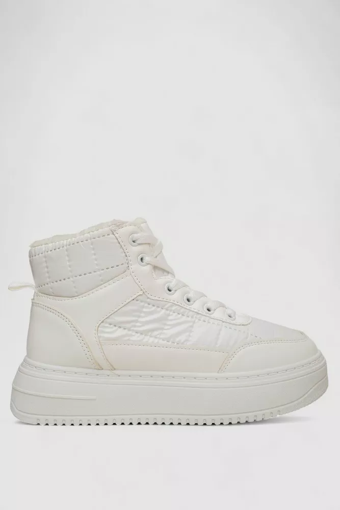 Купити Кросівки жіночі зимові на хутрі, колір білий, 248RK03 оптом - Фото №1