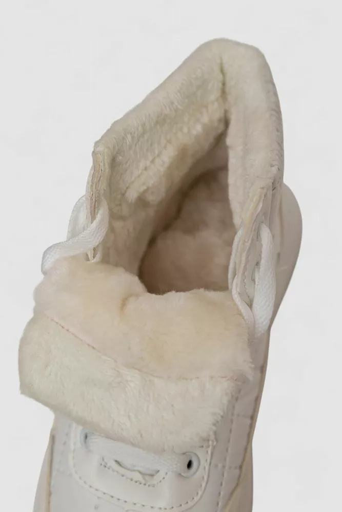 Купити Кросівки жіночі зимові на хутрі, колір білий, 248RK03 оптом - Фото №6