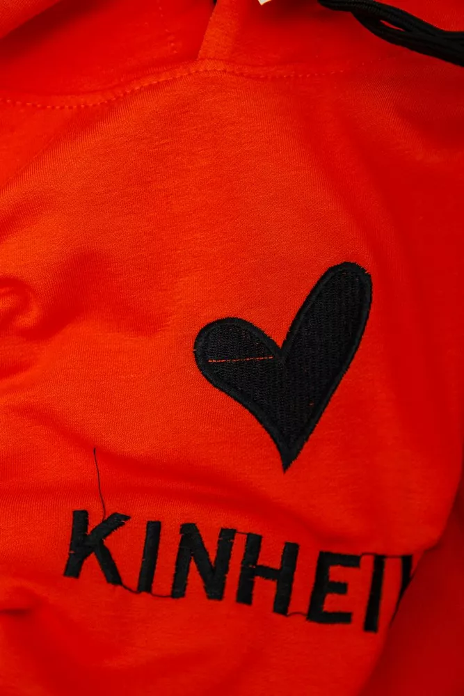 Купити Спортивний костюм жіночий двонитка  -уцінка, колір помаранчевий, 214R1419-007-U-41 - Фото №8