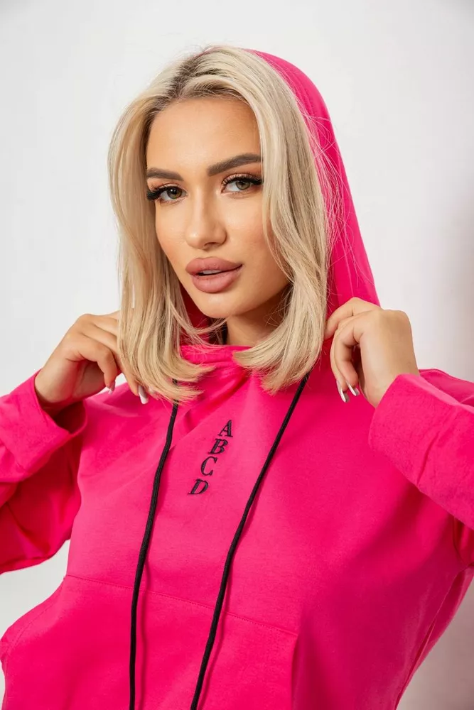 Купити Спортивний костюм жіночий двонитка  -уцінка, колір рожевий, 214R1419-001-U-19 - Фото №5