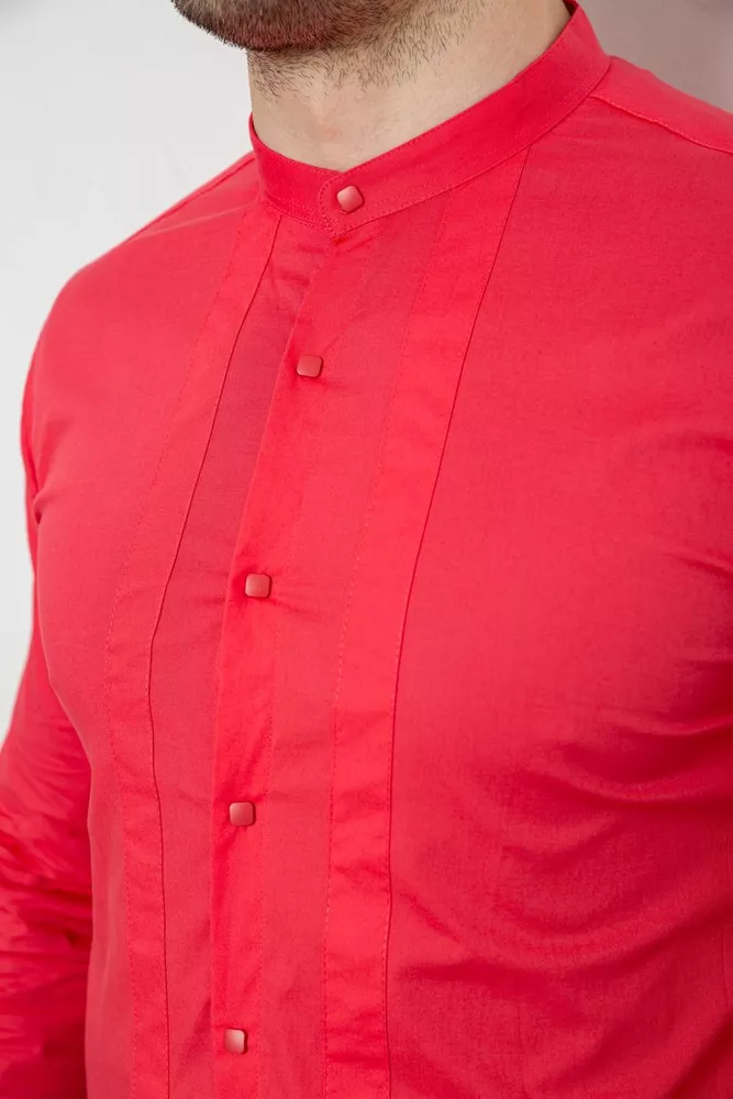 Купить Рубашка мужская однотонная  -уценка, цвет розовый, 186R2033-U - Фото №5