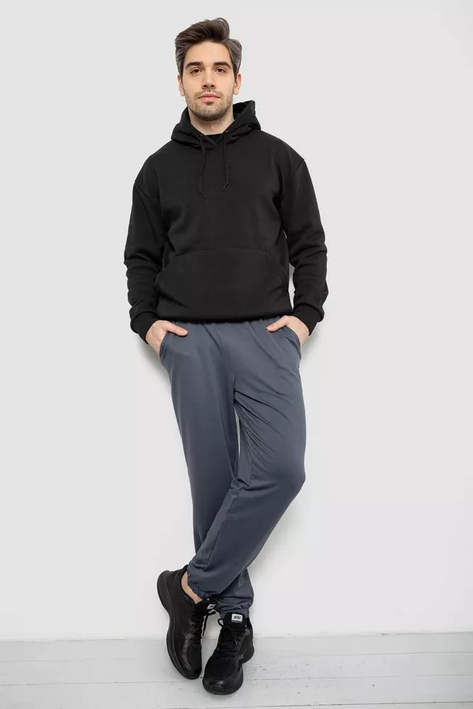 Купити Спортивні штани чоловічі двонитка, колір сірий, 241R8003 - Фото №2