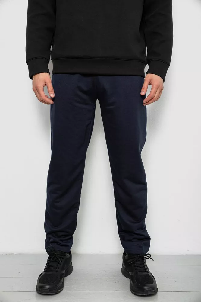 Купити Спортивні штани чоловічі однотонні, колір синій, 244RY-440 - Фото №1