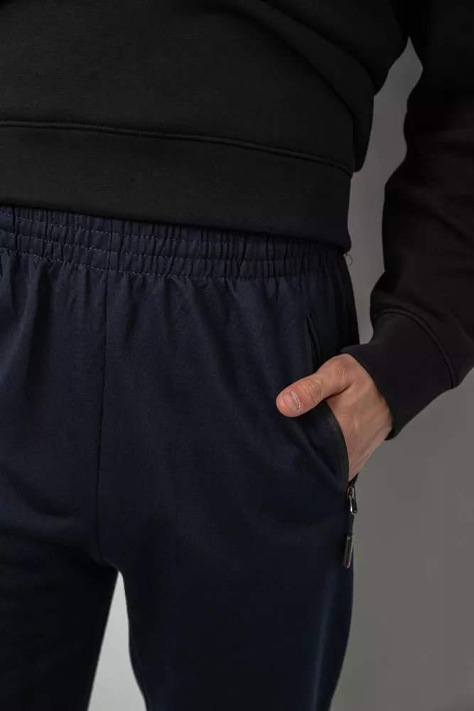 Купити Спортивні штани чоловічі однотонні, колір синій, 244RY-440 - Фото №5