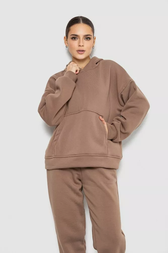 Купити Спортивний костюм жіночий на флісі, колір мокко, 177R055 - Фото №2