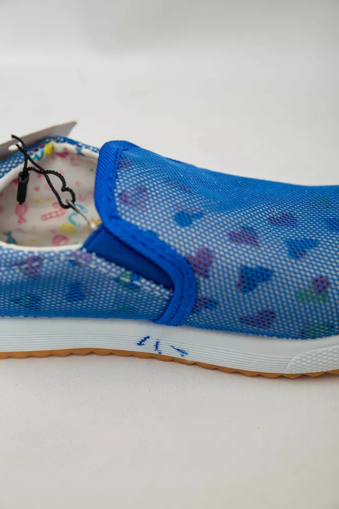Купити Сліпони дитячі текстиль  -уцінка, колір синьо-білий, 243RC27-1-U-1 - Фото №6