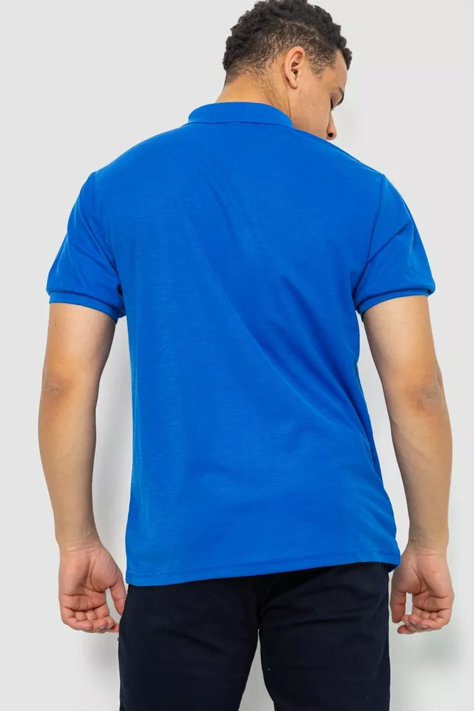 Купити Поло чоловіче однотонне  -уцінка, колір електрик, 243RA61-U-8 - Фото №3