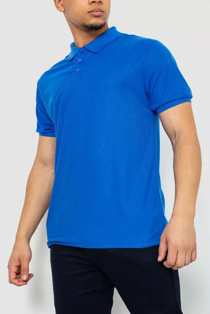 Купити Поло чоловіче однотонне  -уцінка, колір електрик, 243RA61-U-8 - Фото №4