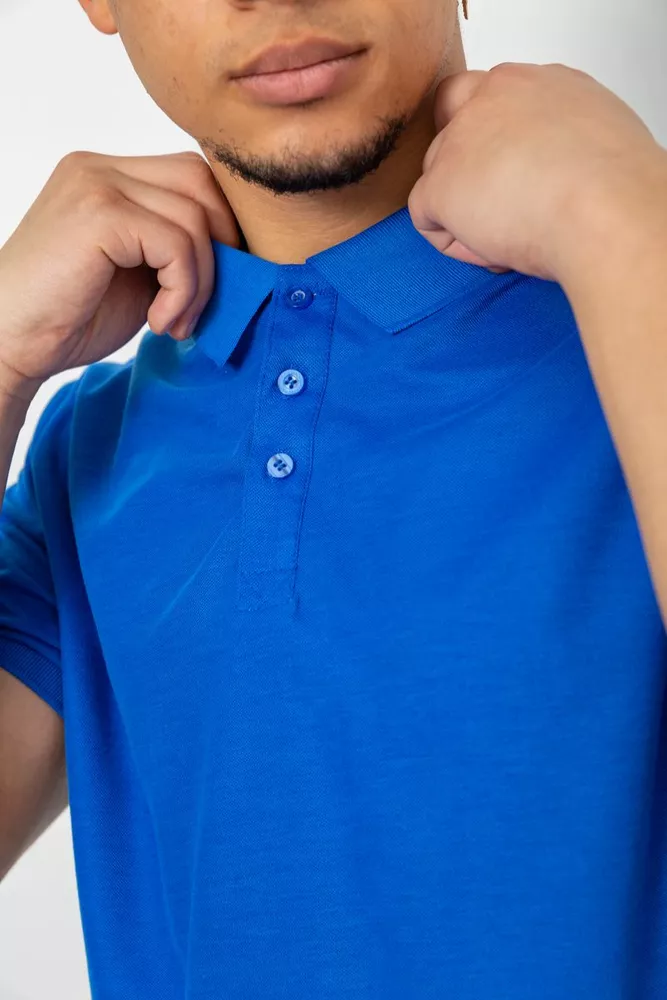 Купити Поло чоловіче однотонне  -уцінка, колір електрик, 243RA61-U-8 - Фото №5