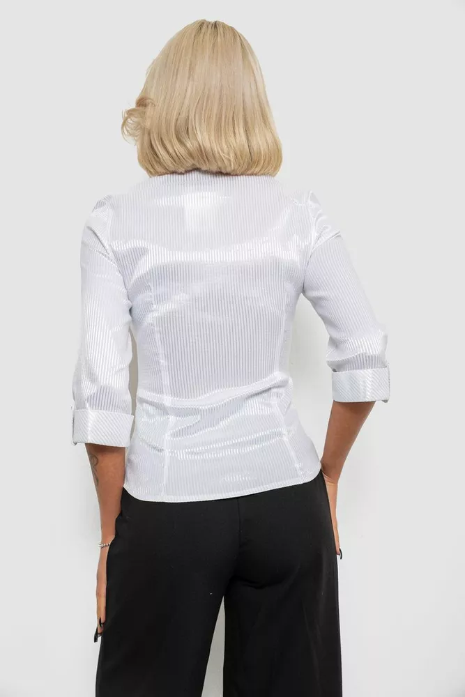 Купити Сорочка класична в смужку, колір білий, 230R643-4 - Фото №4