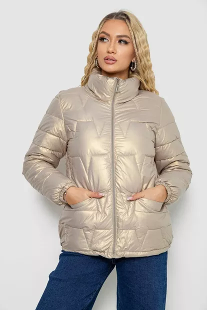 Куртка жіноча демісезонна  -уцінка, колір бежевий, 243R005-U-4