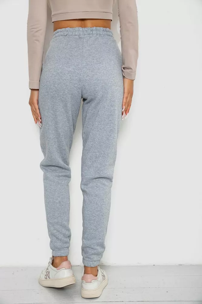 Купить Спортивные штаны женские на флисе  -уценка, цвет светло-серый, 238R58671-1-U-16 - Фото №4
