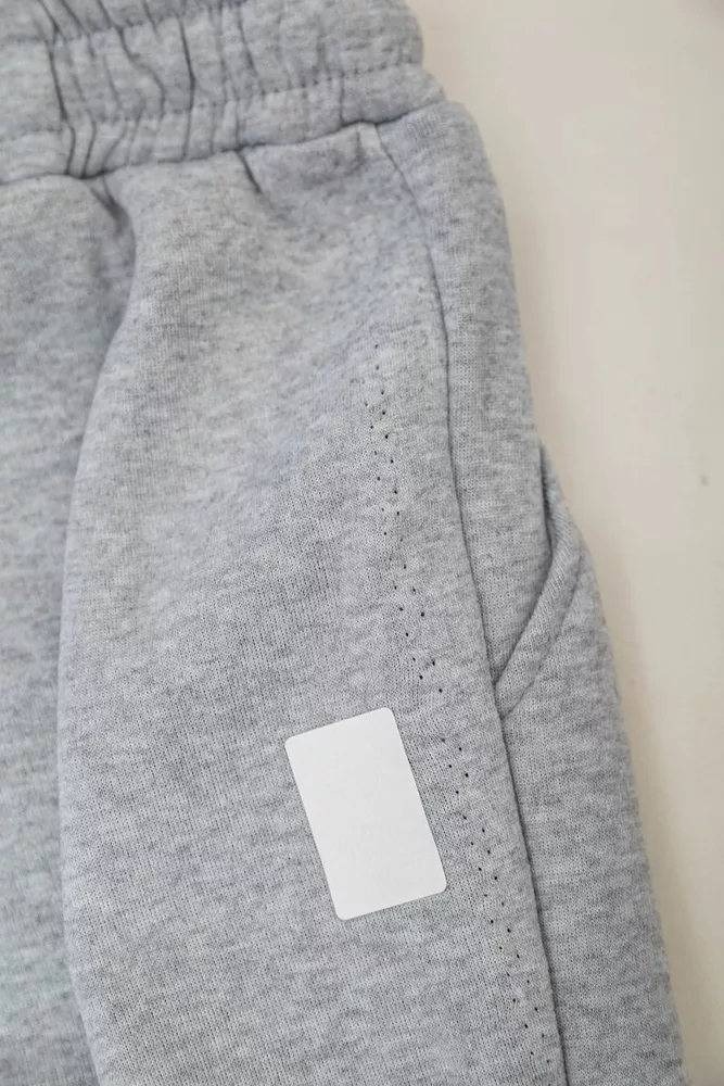 Купить Спортивные штаны женские на флисе  -уценка, цвет светло-серый, 238R58671-1-U-16 - Фото №6