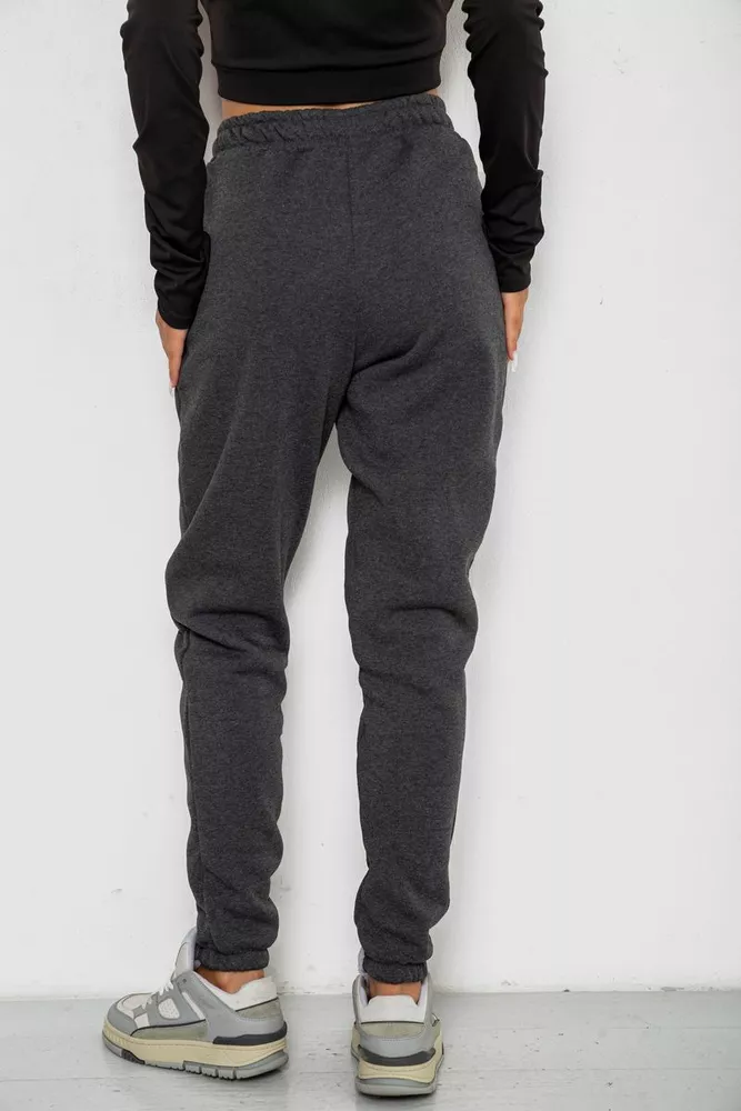 Купить Спортивные штаны женские на флисе  -уценка, цвет серый, 238R58671-1-U-13 - Фото №4