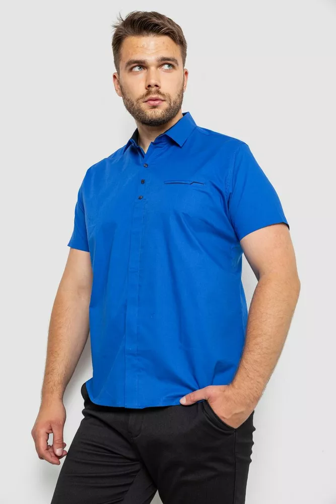 Купити Сорочка чоловіча, колір електрик, 186R7326-1 - Фото №3