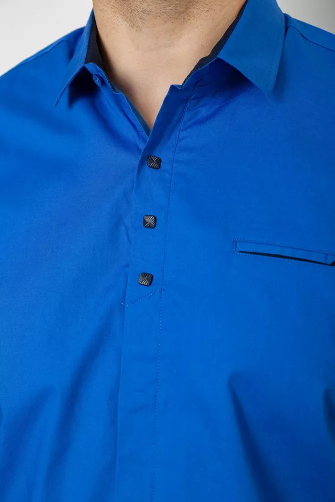 Купити Сорочка чоловіча, колір електрик, 186R7326-1 - Фото №5