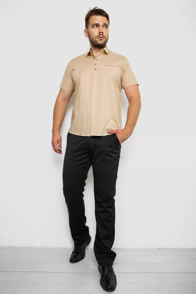 Купити Сорочка чоловіча, колір бежевий, 186R7326-1 - Фото №2