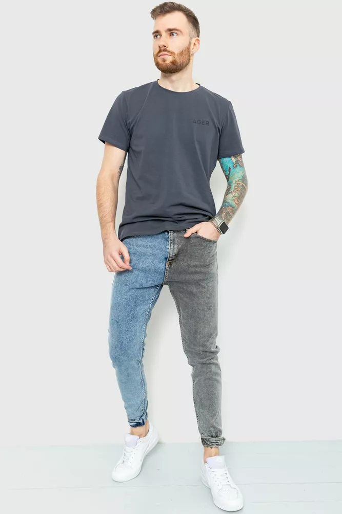 Купить Джинсы мужские двухцветные  -уценка, цвет сине-серый, 157R26-2-U-4 - Фото №1