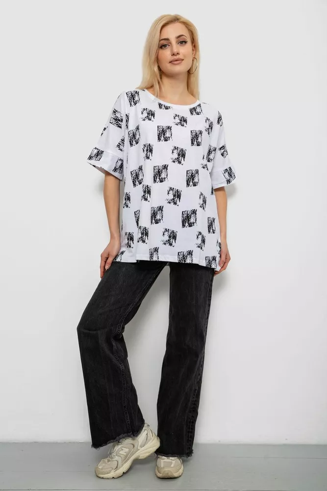 Купити Футболка жіноча з принтом, колір білий, 244R4015 - Фото №2