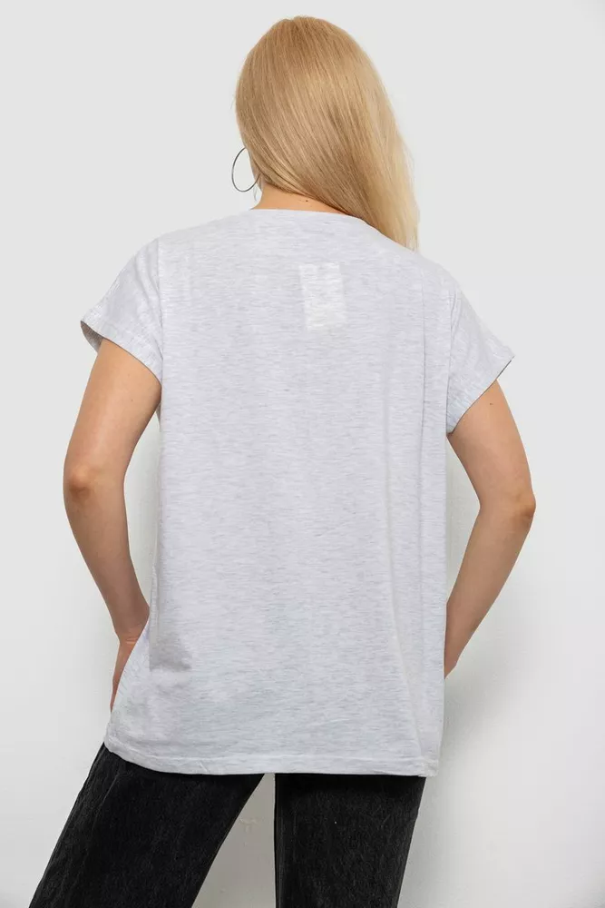 Купить Футболка женская с принтом, цвет серый, 244R2412 - Фото №4