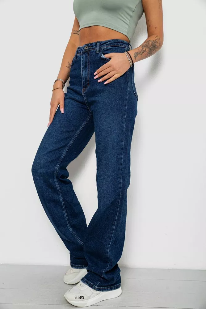 Купить Джинсы женские Long Straight fit, цвет синий, 244R1258-0155 - Фото №3