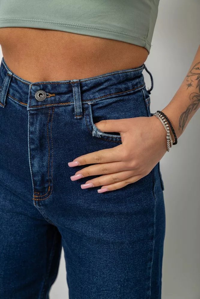 Купить Джинсы женские Long Straight fit, цвет синий, 244R1258-0155 - Фото №5