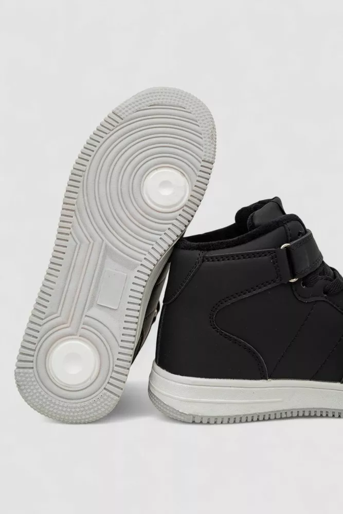 Купити Кросівки жіночі зимові на хутрі, колір чорно-білий, 248RH1040-1 - Фото №5