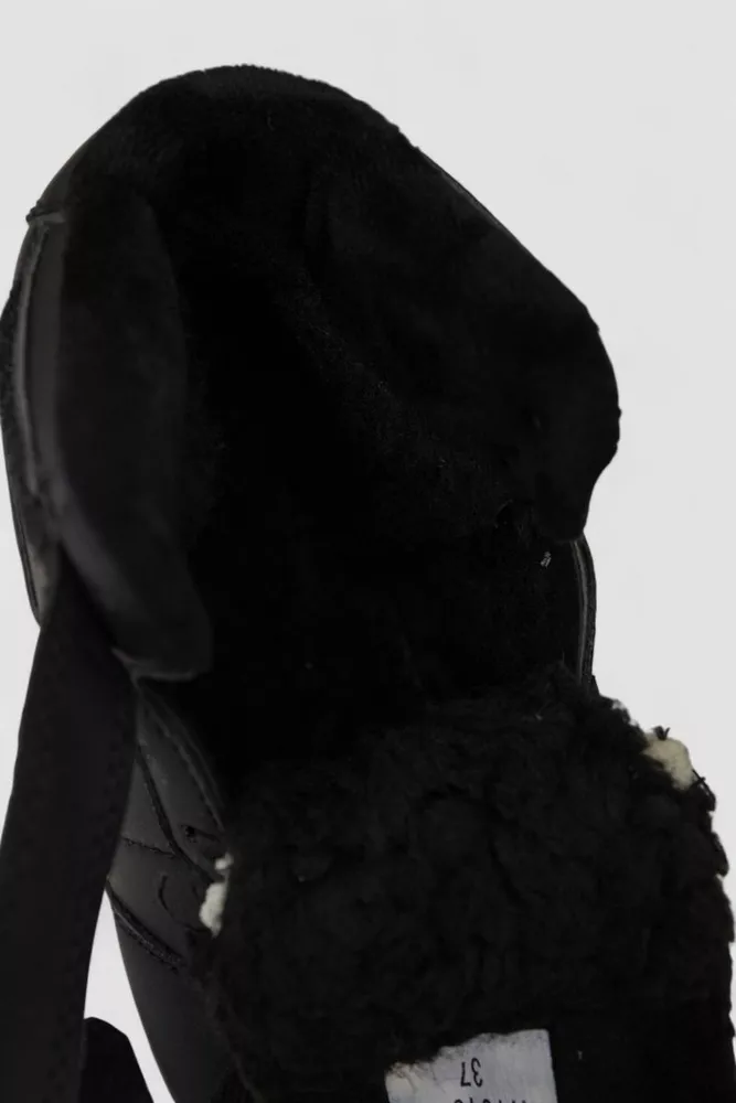 Купити Кросівки жіночі зимові на хутрі, колір чорно-білий, 248RH1040-1 - Фото №6