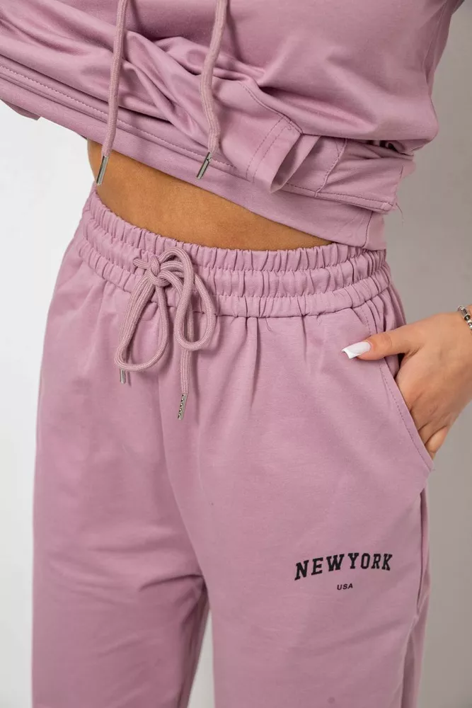 Купить Костюм женский повседневный однотонный, цвет пудровый, 221R105 - Фото №6