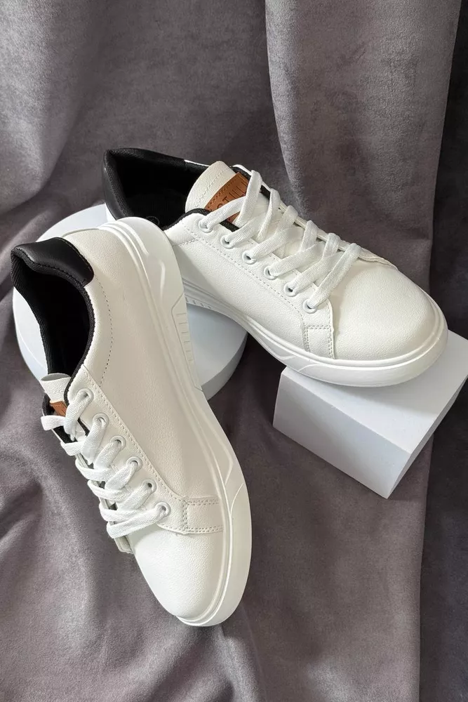 Купить Кеды мужские, цвет бело-черный, 248RR125 - Фото №4