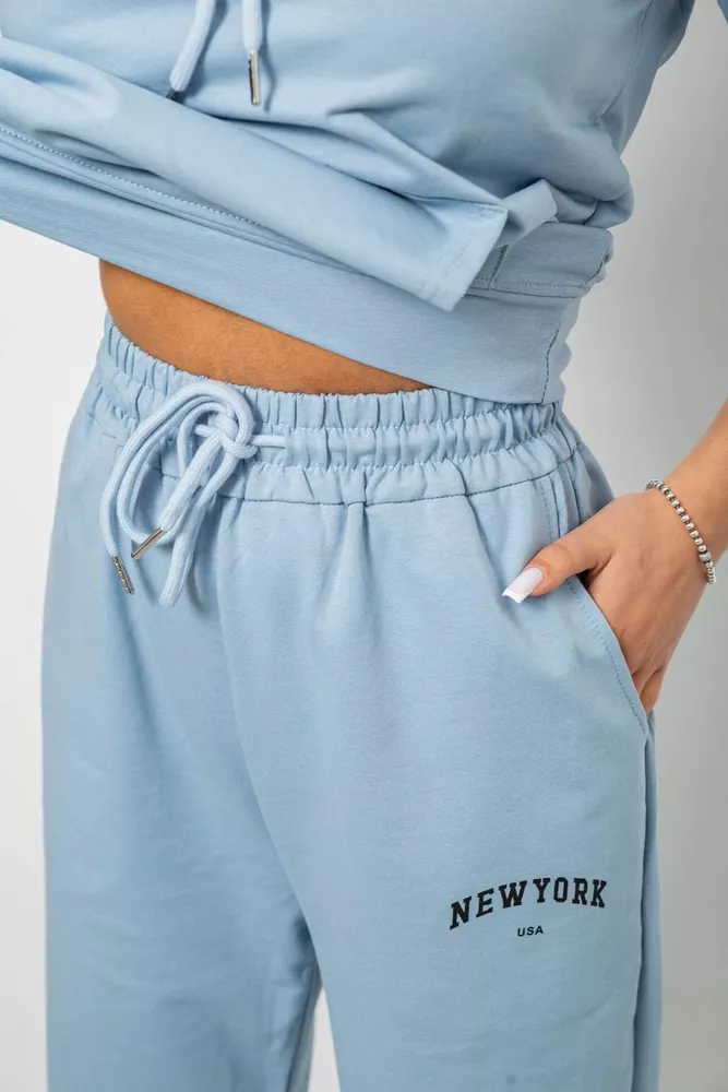 Купить Костюм женский повседневный однотонный, цвет голубой, 221R105 - Фото №5