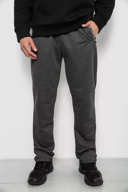 Спортивные штаны мужские однотонные, цвет серый, 244RY-400