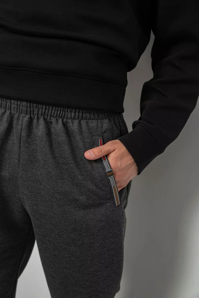 Купить Спортивные штаны мужские однотонные, цвет серый, 244RY-400 оптом - Фото №5