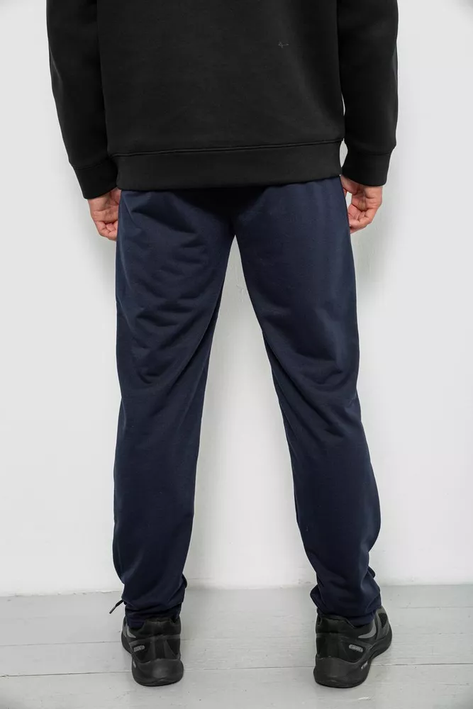 Купити Спортивні штани чоловічі однотонні, колір синій, 244RY-400 - Фото №4