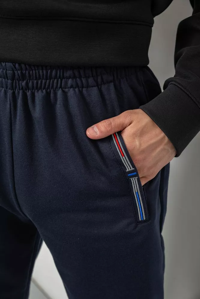 Купити Спортивні штани чоловічі однотонні, колір синій, 244RY-400 - Фото №5