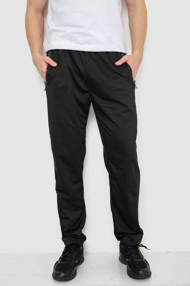 Купити Спорт штани чоловічі, колір чорний, 244R401 - Фото №1