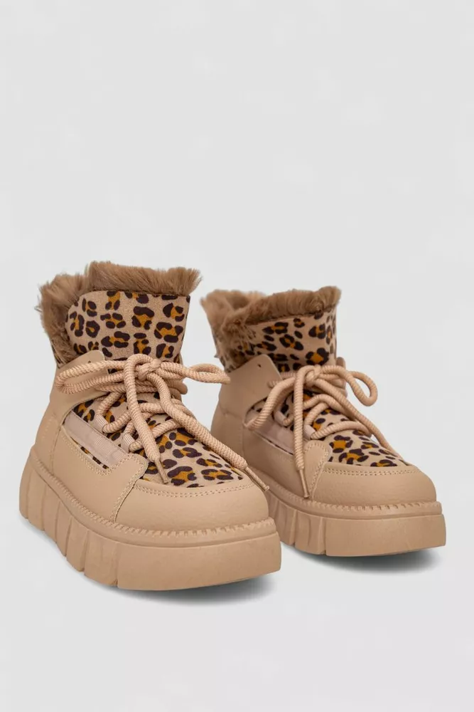 Купити Уггі жіночі на хутрі, колір бежевий, 243RG661 оптом - Фото №3