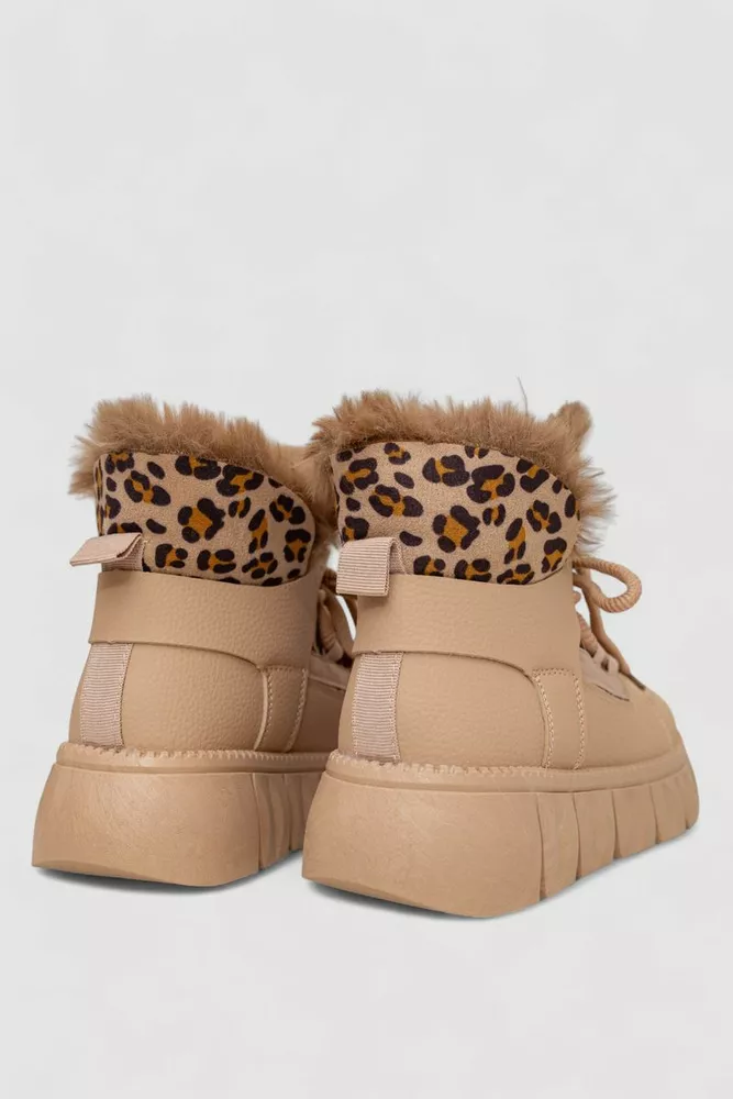 Купити Уггі жіночі на хутрі, колір бежевий, 243RG661 оптом - Фото №4