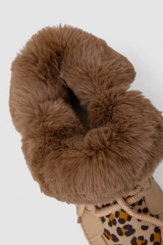 Купити Уггі жіночі на хутрі, колір бежевий, 243RG661 оптом - Фото №6