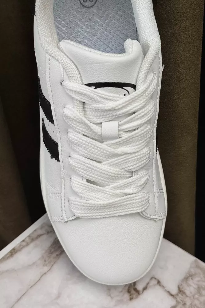 Купити Кеди жіночі, колір біло-чорний, 248RJH100-8 оптом - Фото №2