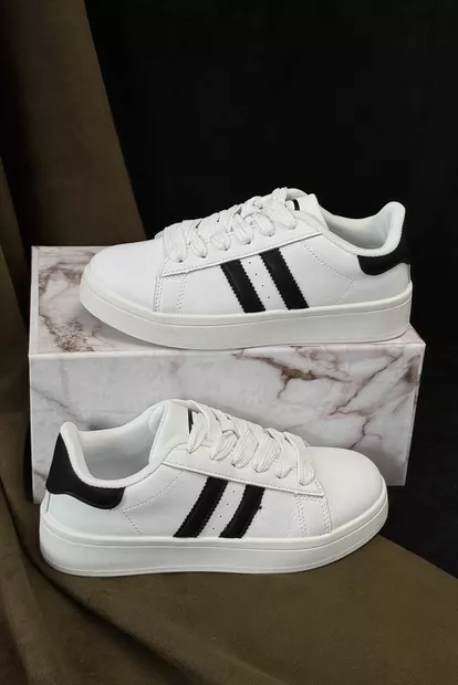 Кеди жіночі, колір біло-чорний, 248RJH100-8