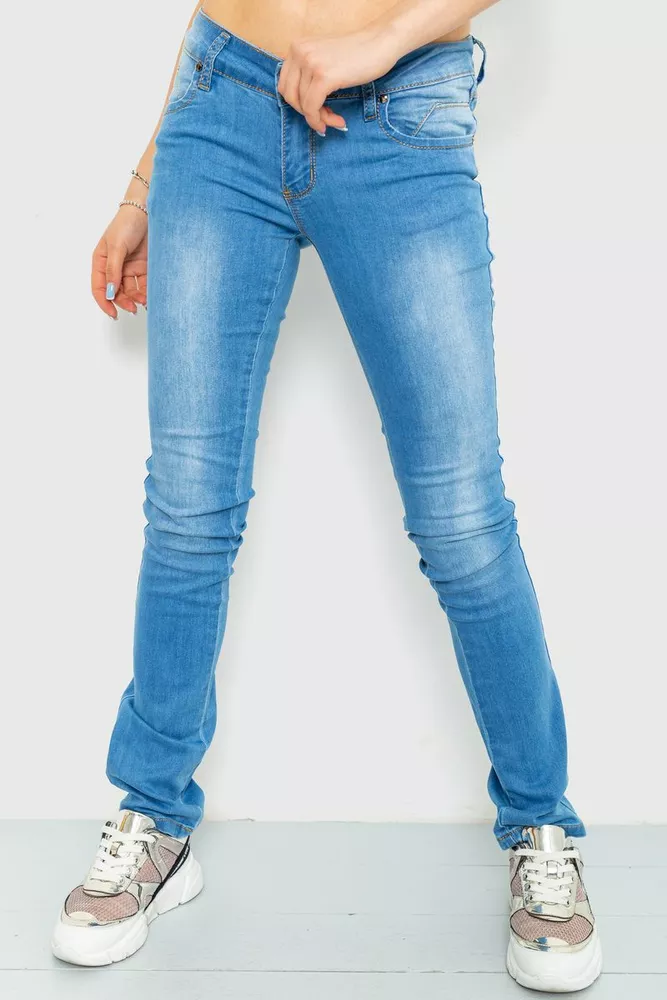 Купить Джинсы женские, цвет голубой, 167RS004 - Фото №1