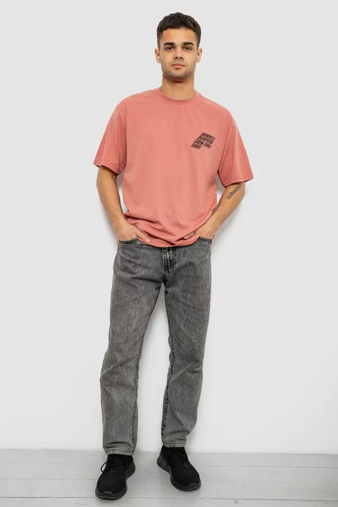 Купить Футболка мужская с принтом, цвет коралловый, 244R7411 - Фото №2