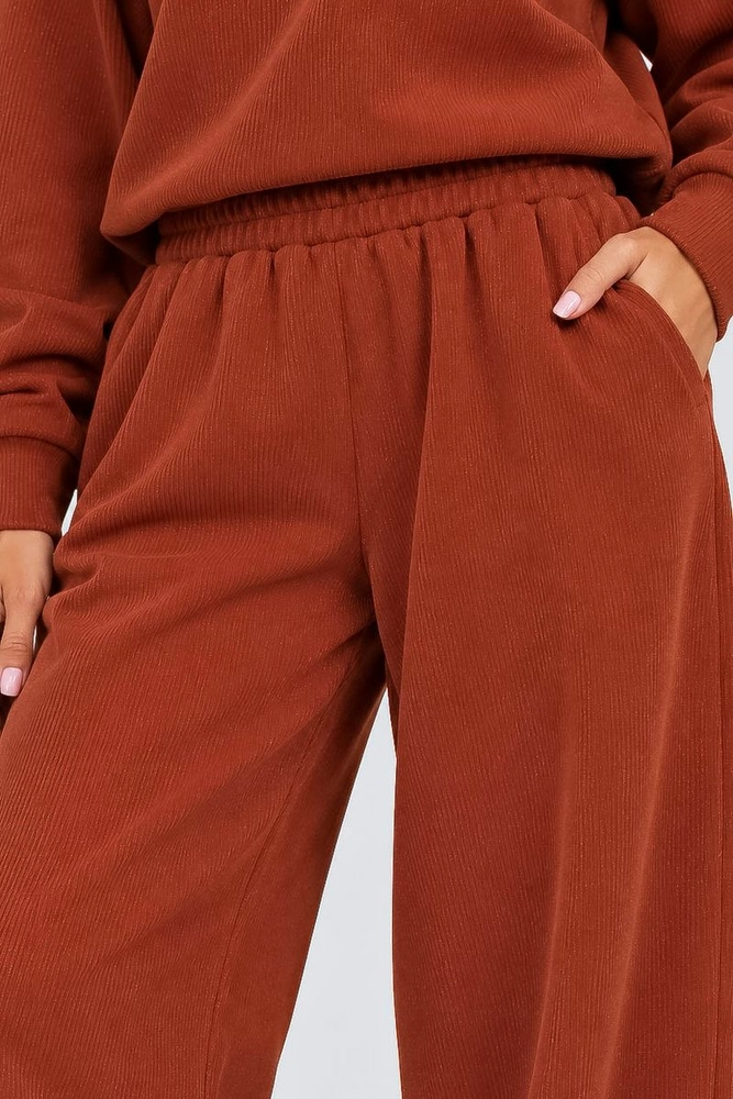 Купить Костюм женский трикотажный, цвет терракотовый, 244R9136 - Фото №4
